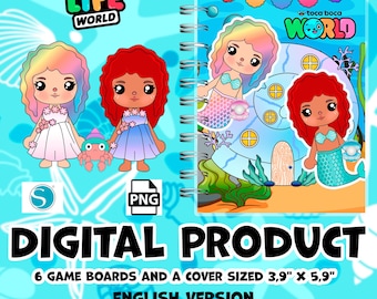 Printable Paper Dollhouse Toca Boca - Kids Busy Book | Montessori toys | Digital download
