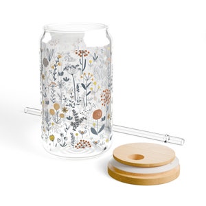 Eco-Friendly Flower Sipper Glass, 16oz image 6