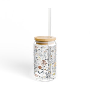 Eco-Friendly Flower Sipper Glass, 16oz image 3