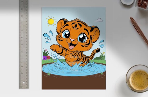 Dibujo De Tigre Riendo
