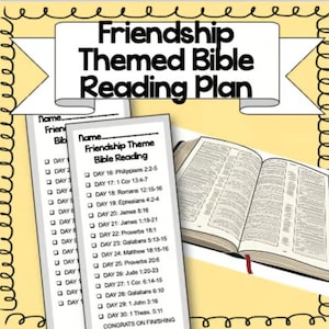 Friendship Themed Bible Reading Plan for Kids