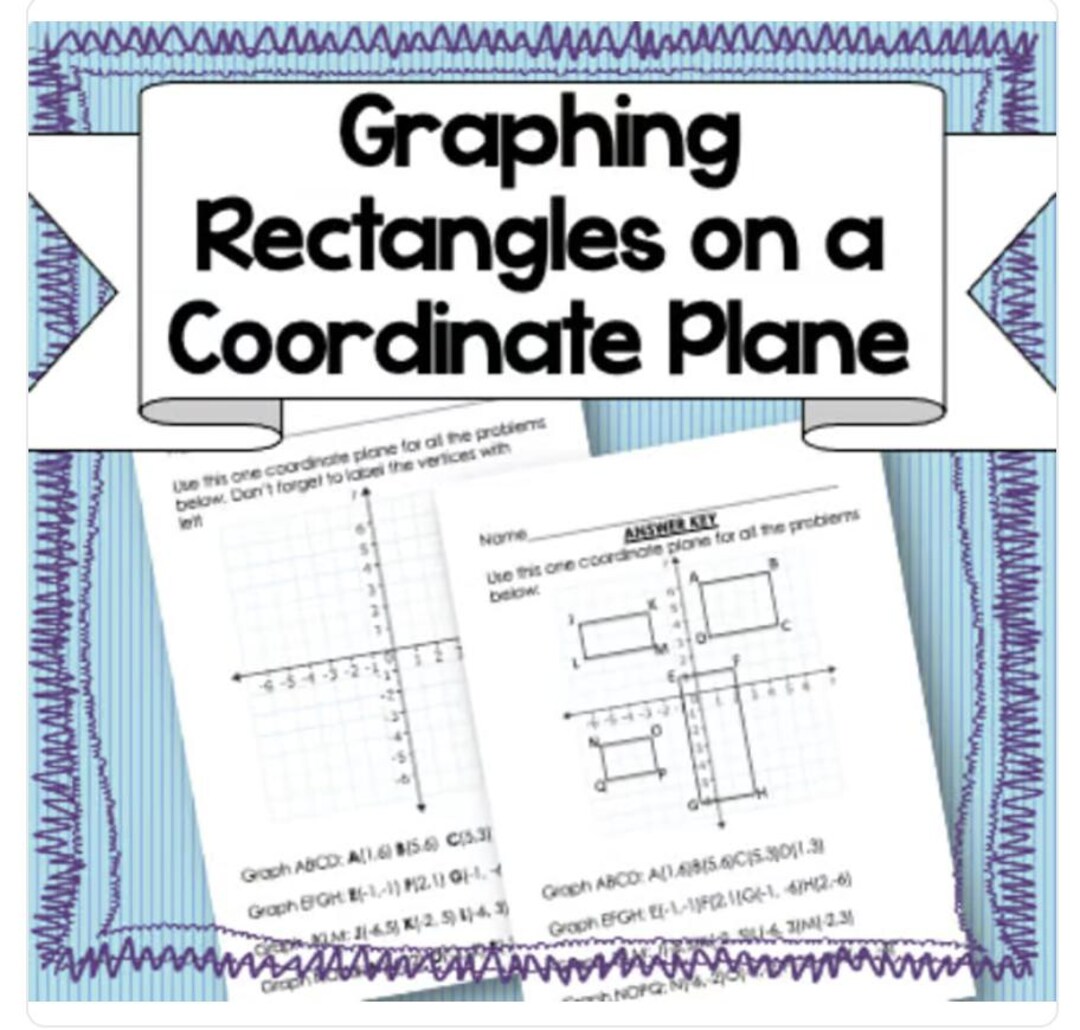 Graphing Rectangles on a Coordinate Plane - Etsy