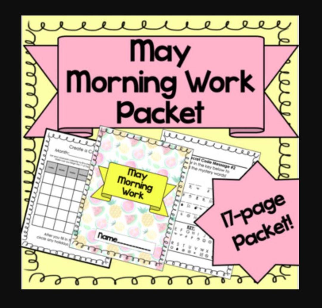 May Morning Work Packet (end of the Year Theme for Grades 1-3) - Etsy
