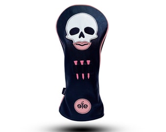 Funda para driver de golf para mujer con calaveras / Accesorios de golf para mujer en color rosa / Funda para driver de golf para mujer / Accesorios prácticos de golf / Golf para mujer en color rosa