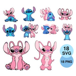 Stitch and Angel Svg Bundle, Stitch Svg, Png, Stitch Tshirt Mug Cup, Stitch Couple Svg, Angel, Stitch With Angel Svg Png, Stitch Love Svg