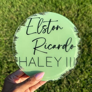 Custom Birth Announcement Acrylic Sign