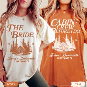 Camisa Cabin Before I Do Bachelorette Comfort Colors®, Nome da noiva personalizado, Localização, Viagem de despedida de solteira, Acampamento, Caminhada nas montanhas