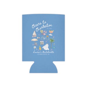 Cheers to Charleston Bachelorette Comfort Colors® Shirt, benutzerdefinierter Brautname, Mädchenreise-Bach-Party, Küsten-Last-Toast-Küste, Regenbogenreihe Bild 10