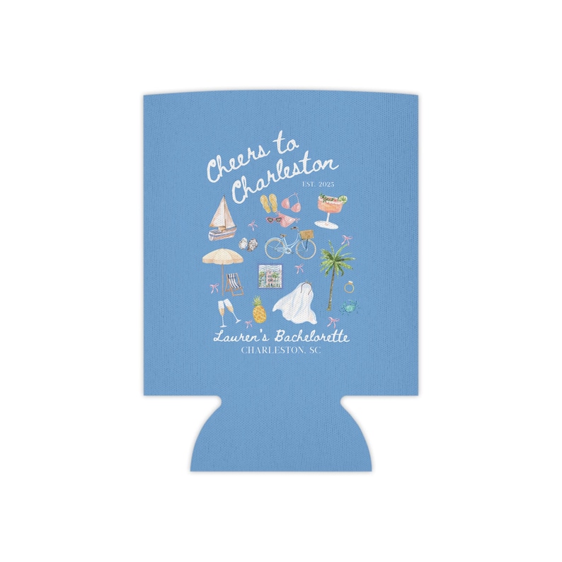 Cheers to Charleston Bachelorette Comfort Colors® Shirt, benutzerdefinierter Brautname, Mädchenreise-Bach-Party, Küsten-Last-Toast-Küste, Regenbogenreihe Bild 10