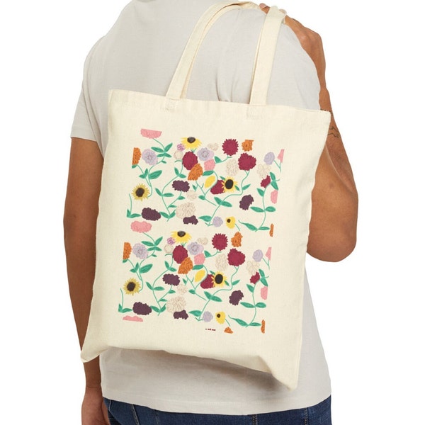 Taylor Swift Inspired Eras Tour Piano Flowers Tote Bag |  TTPD Gift