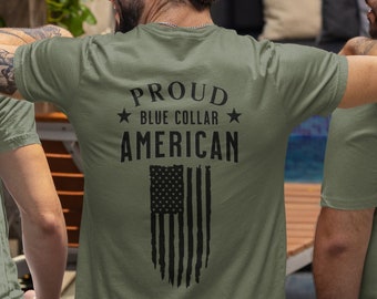 Blue Collar American Pride T-Shirt: Veteran Union Tee