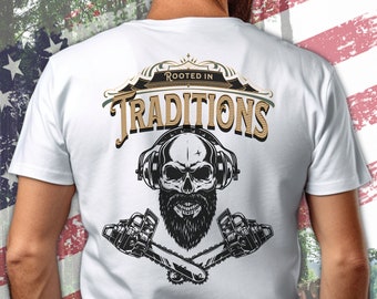 Arborist Skull Chainsaw T-Shirt: Father's Day Gift