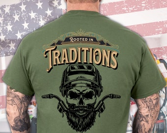 Welder Skull Tee: Blue Collar Union Pride Shirt