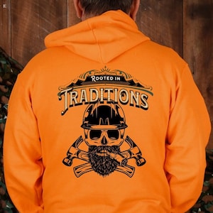 Construction Carpenter Hooded Sweatshirt American USA Skilled Union Worker Tools Built to Last Pullover Blue Collar Men Woodworking American