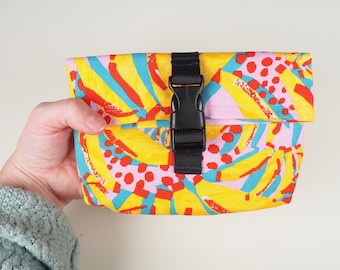 Geldbeutel | handgemachtes Geschenk | Upcycling Tasche | Rolltop Verschluss | Tabakbeutel | wassihandmade