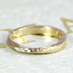 14K Gold Möbius Eternity Damen Ehering, Gold Ehering, 3mm Möbius Streifenring, Unisex Band