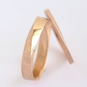 His And Hers Wedding Rings Set, Wedding Band Set, Mobius Rings set, Mobius Wedding Ring Set, Mobius Wedding Band Set, Twisted Wedding Band