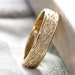 Men's Gold Wedding Band, Leaves Wedding Ring 14k Gold, Rustic Wedding ...