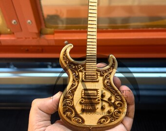 エレキギター 3D イリュージョン レーザー彫刻デザイン - 楽器アート