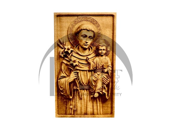 Saint Anthony of Padua With Child Jesus 3D Illusion Digital Design