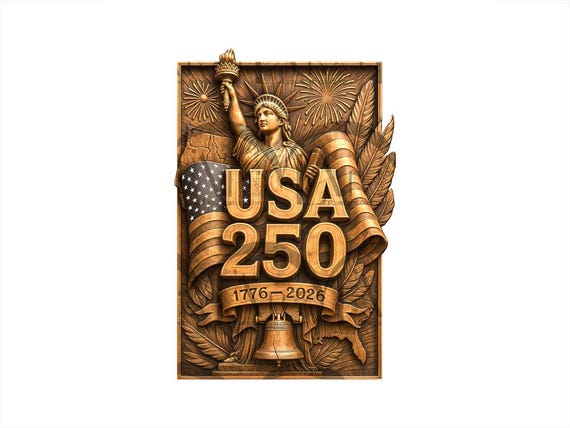 米国独立250周年記念自由の女神像へのトリビュート - 3Dイリュージョン