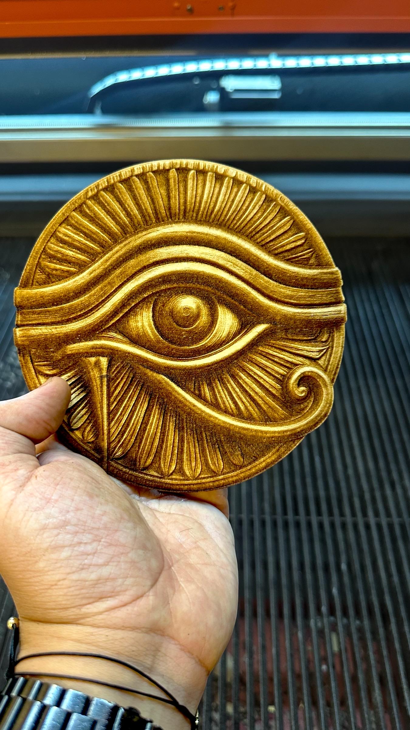 ホルスの目 3D イリュージョン レーザー彫刻デザイン | 古代エジプトの