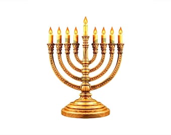 Hanukkah Menorah 3D Illusion Laser Engraving Design | Jewish Festival of Lights | Hebrew candle holder Art, CO2, Diode, Glowforge