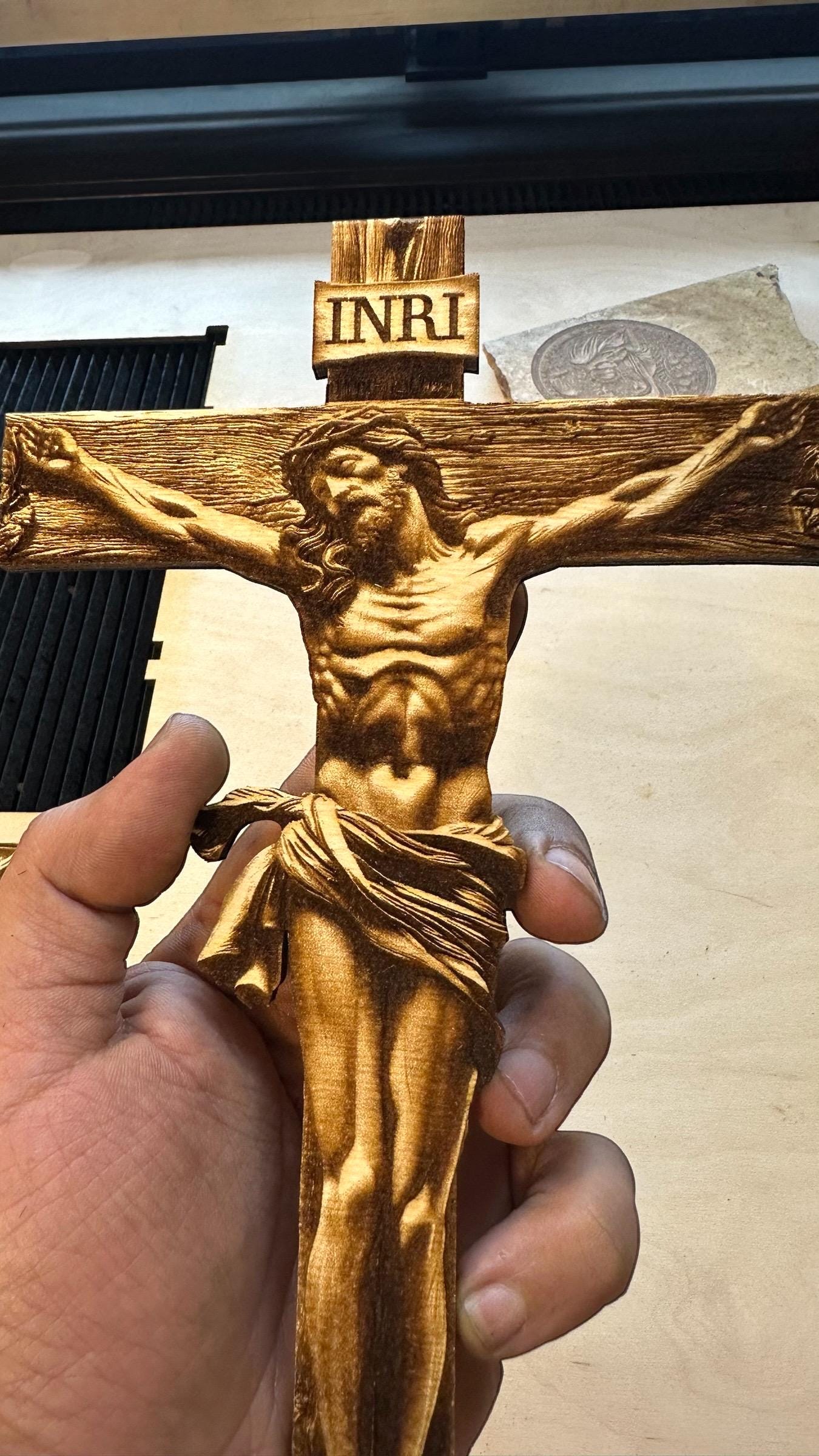 Jesus on the Cross 3D Illusion Laser Engraving File | Christian