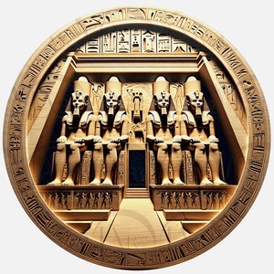Abu Simbel Temple 3D Illusion Digital Design for Laser Engraving, Detailed  Egyptian Pharaohs Art, CO2 laser l Diode laser l Glowforge Laser