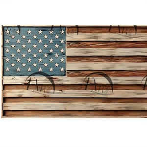 United States Flag 3D Illusion Laser Engraving Design - American Military, USA Patriotic Army, Independence Day. CO2, Diode, Glowforge