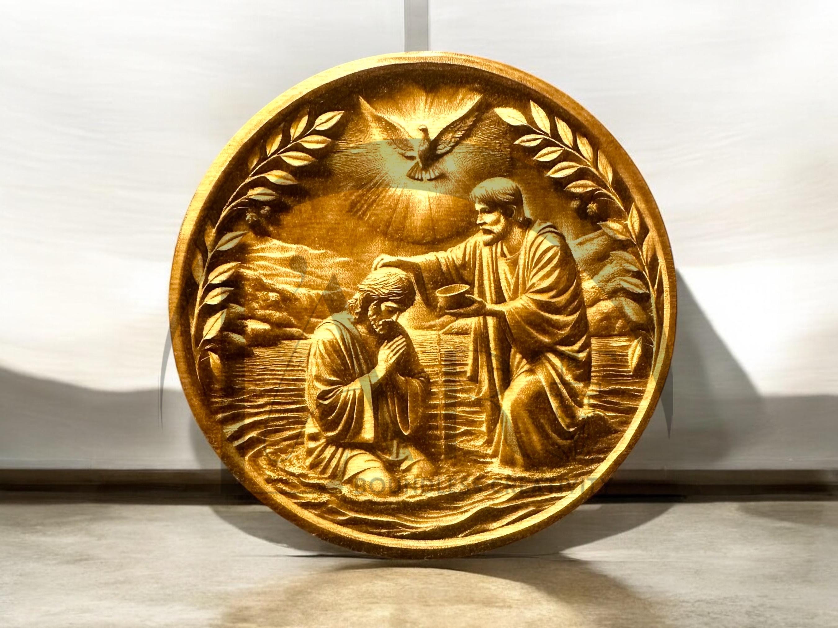 The Baptism of Jesus Christ With Saint John 3D Illusion Digital File ...