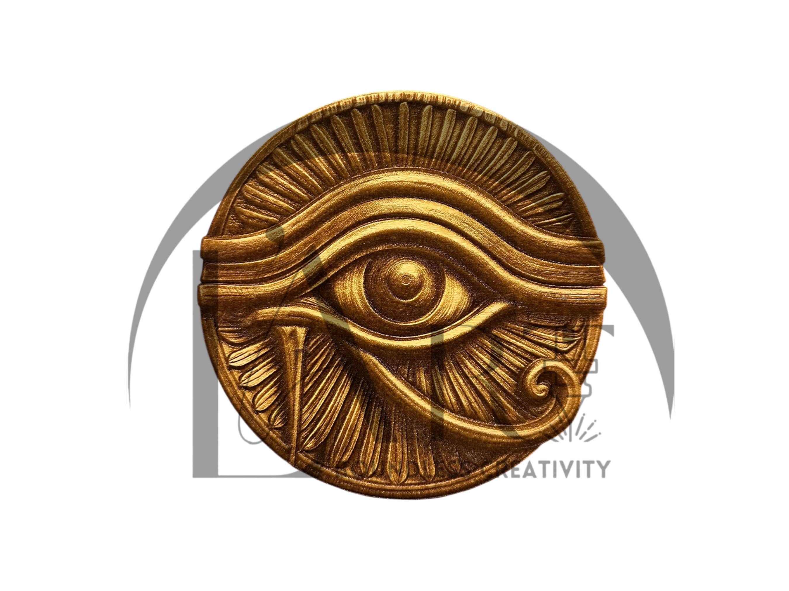 ホルスの目 3D イリュージョン レーザー彫刻デザイン | 古代エジプトの
