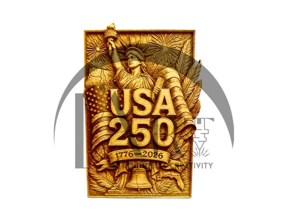 自由の女神像 1776–2026 | 独立250周年記念 3Dイリュージョン レーザー
