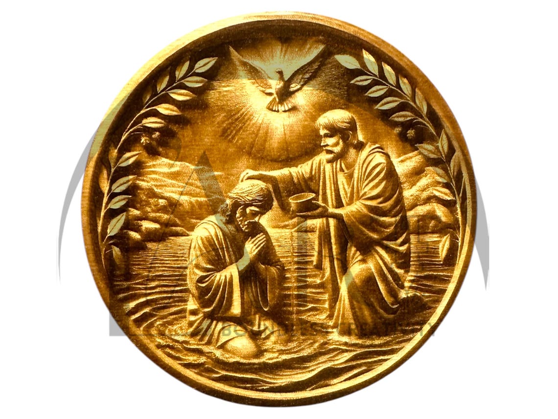 The Baptism of Jesus Christ With Saint John 3D Illusion Digital File ...