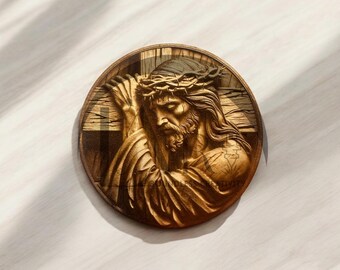 Crucifixion of Jesus Christ 3D Illusion Laser Engraving Digital
