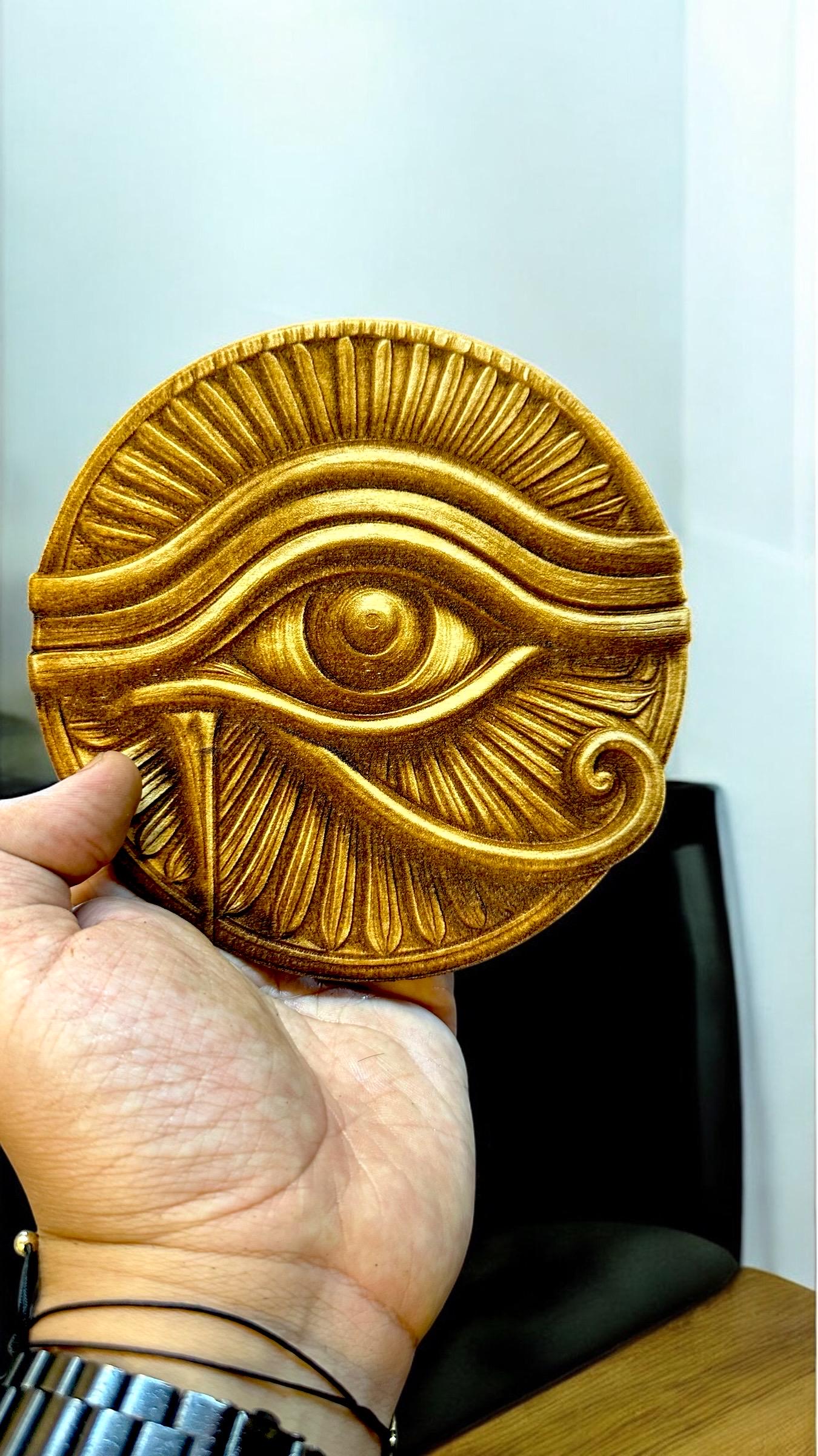 ホルスの目 3D イリュージョン レーザー彫刻デザイン | 古代エジプトの