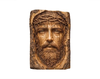 Crucifixion of Jesus Christ 3D Illusion Laser Engraving Digital Design l Crown of Thorns l Christian Wood Art l Catholic Easter Holy Week.