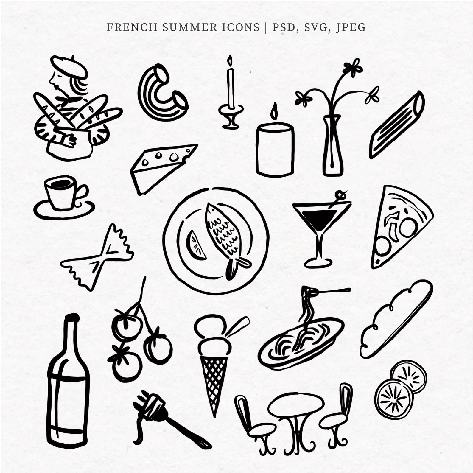 France Line Drawn Clipart, Paris Black and White Images, France SVG ...