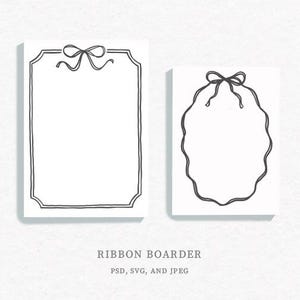 Ribbon Boarder HOCHZEIT CLIPART, Schleifen-Einladungsrahmen, handgezeichnete Hochzeit Clipart, Schleife, Rahmen und Banner, digitaler Download