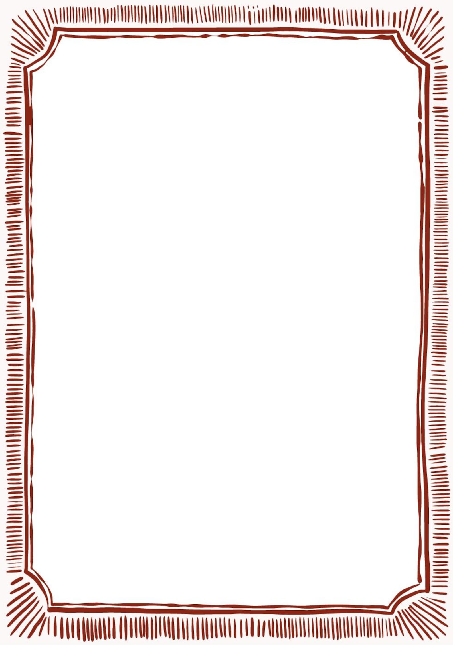 Invitation Clipart, Line Art, Vector Frames, Hand-drawn Clip Art, Red ...