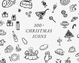 Weihnachten Line Art Clipart Bundle, nur für den persönlichen Gebrauch, Weihnachten Clipart Bundle, Weihnachten Line Art, Weihnachtselement