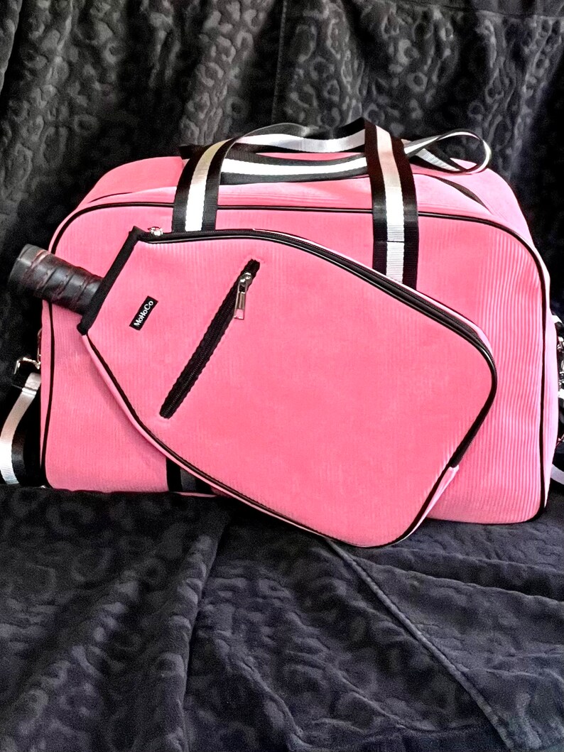 Pink Pickleball Bag, Women's Pickleball Bag, Pickleball Gifts, Corduroy