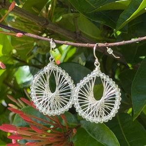 Handmade wire wrapped earrings, Silver wire earrings, gifts for her, Holiday earrings, statement earrings, Handmade in Argentina, Boho,