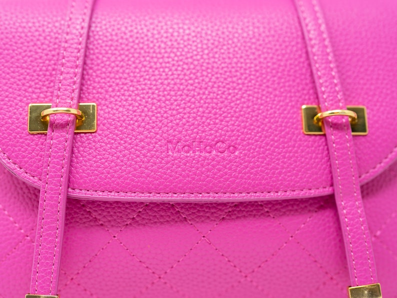 Top Handle Pink Handbag, Pink Crossbody Bag, Clutch Purse, Quilted