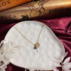Dragon Rider Necklace, Fourth Wing Inspired, 14k Gold Filled or Sterling Silver Necklace