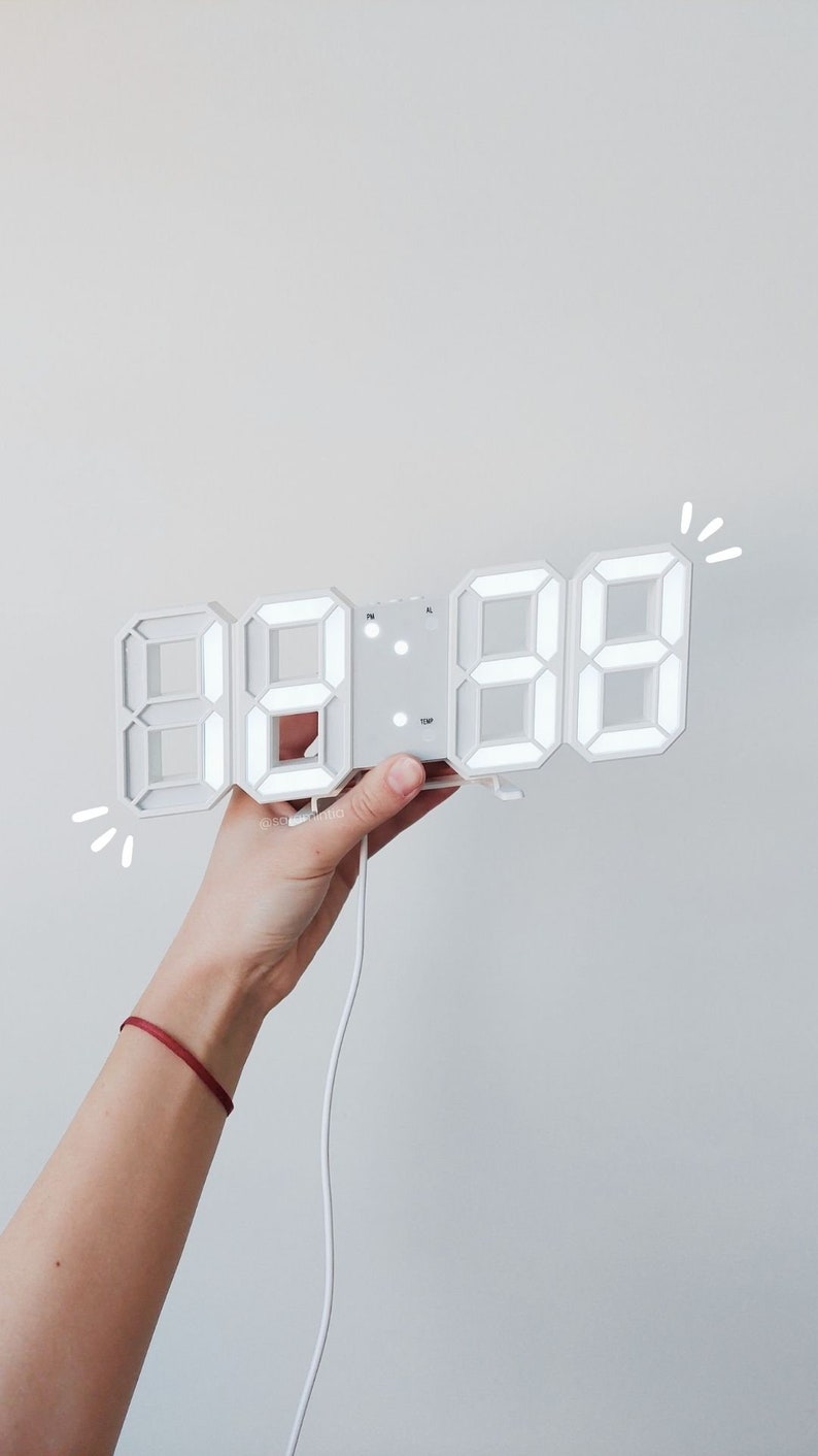 Cute Digital Clock Korean Aesthetic Indie Style Trending Tiktok Alarm ...