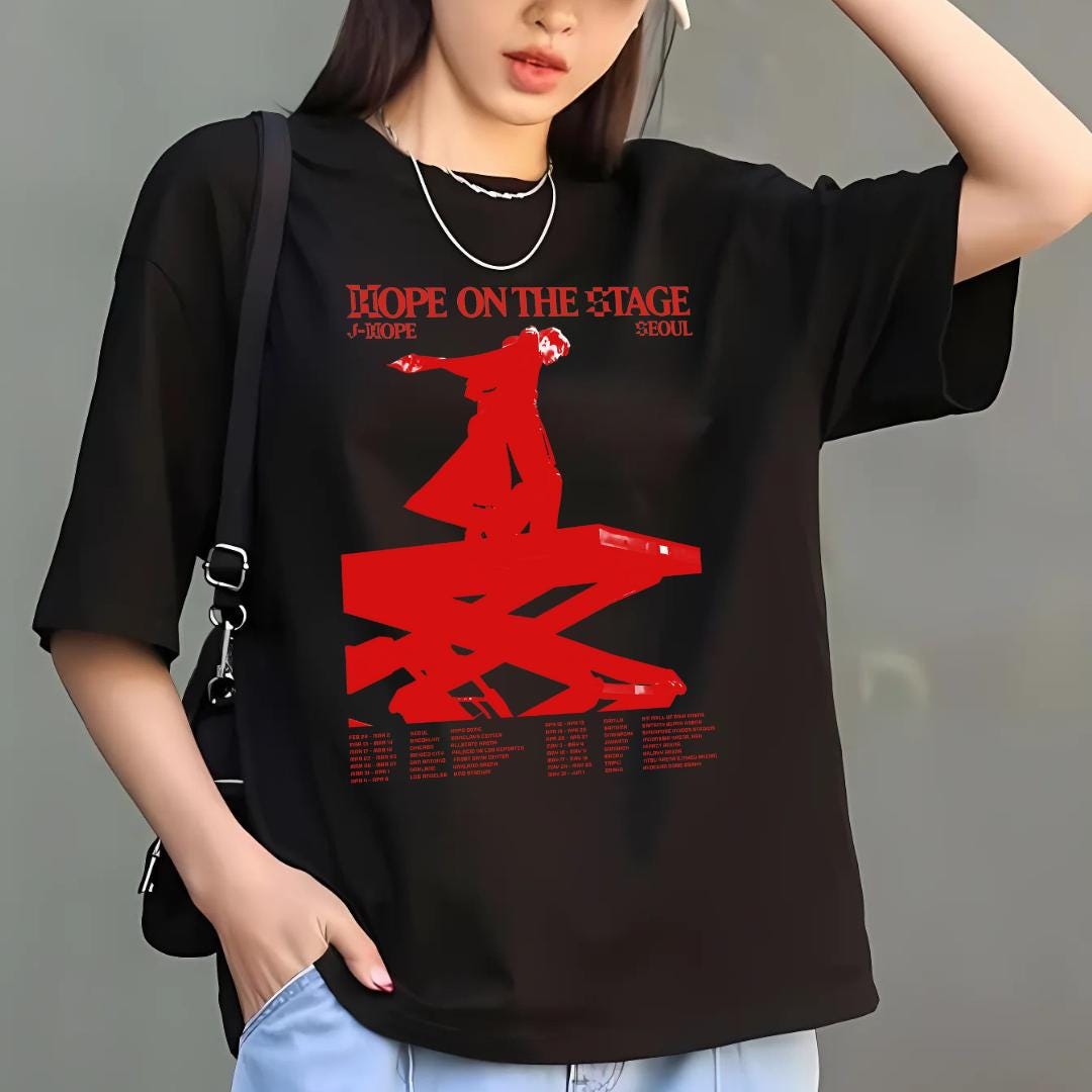 アイドル [HOPE ON THE STAGE] Tour T-Shirt HOPE ON THE STAGE Tour T-Shirt (Brown) [2nd Preorder] - A-KPOP