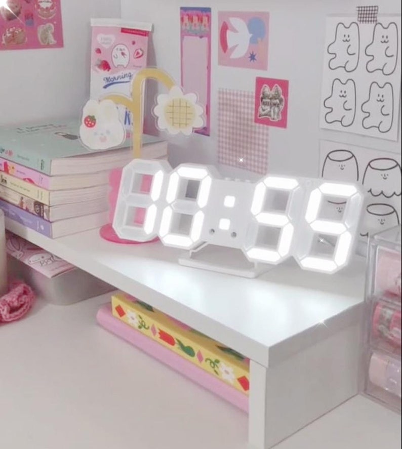Cute Digital Clock Korean Aesthetic Indie Style Trending Tiktok Alarm ...