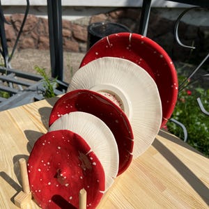 Cottagecore Mushroom Plate – Handmade Ceramic Dessert Dish – Fairycore Tableware