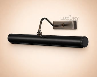 Italian Mid-Century Modern Black colored Solid Brass Picture Light The Art Display Adjustable Handmade Brass Wall Sconce